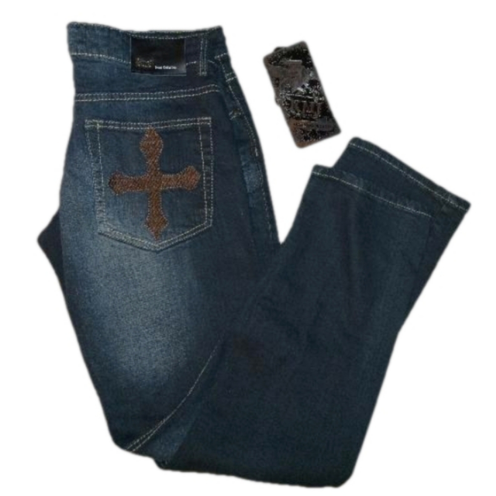 KMJ Men's Jeans Size 36 NWT Cross Patch Pocket Stretch
